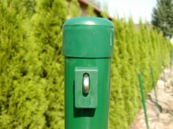 Sloupek plotový 310 cm, 48 mm, pozinkovaný + PVC zelený       