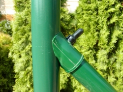 Vzpěra plotová 200 cm, 38 mm, pozinkovaná + PVC zelený   